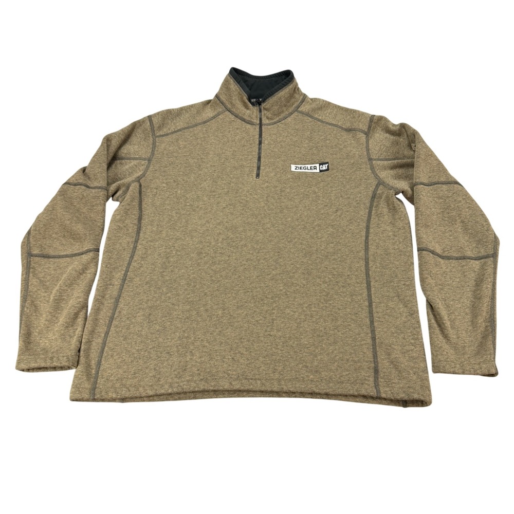 Kuhl Interceptr 1/4 Zip Fleece Pullover Mens XXL Green Ziegler CAT Style 3007